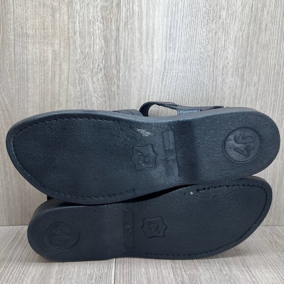 Jerusalem Barak Closed Toe Sandals Mens 46 Ankle Strap Handcrafted Leather Black main image 12